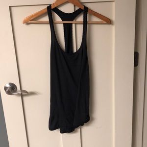 Lululemon Stripe Singlet Scallop Hem tank